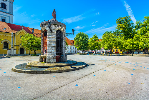 Scenic view at old historical architecture in Karlovac city, Croatia Europe.