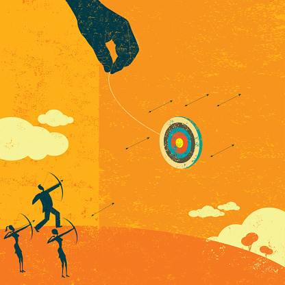 Hitting Target Animation Trying To Hit A Moving Target Stock Illustration - Download Image Now ...