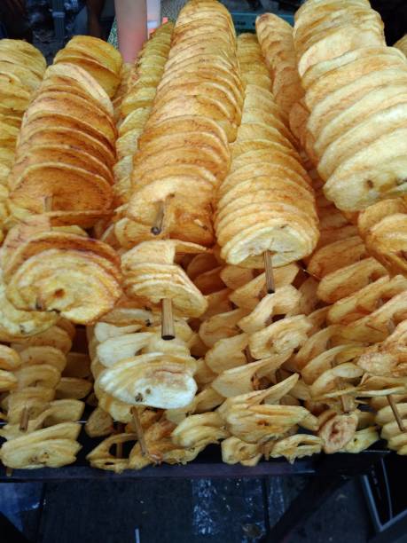 istock photo stack of spiral fried potato 1023131430
