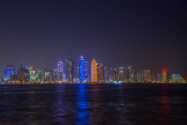 istock Skyline of Doha, Qatar at Night 1023133678