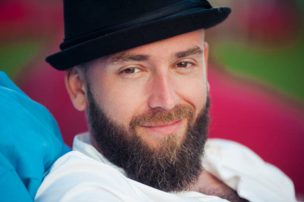 istock Stylish bearded man in hats 1023168166