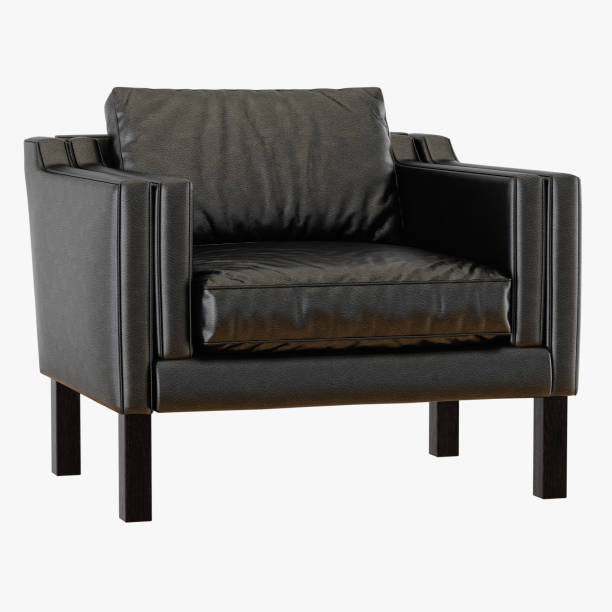 istock Soft black leather armchair 1023179256