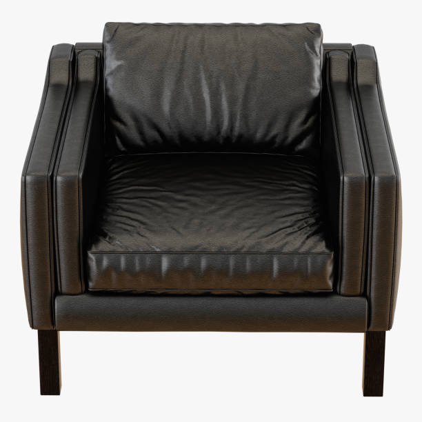 istock Soft black leather armchair 1023179258