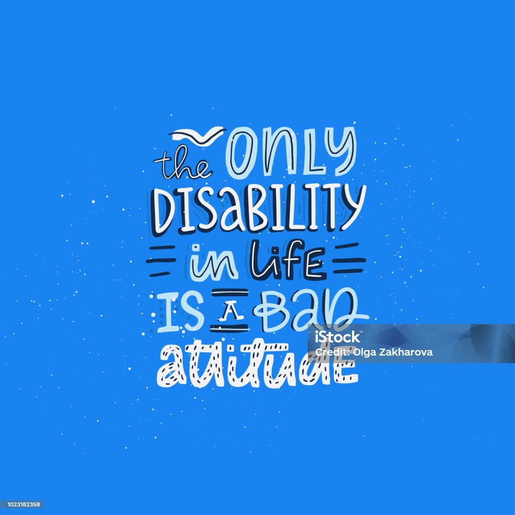Disability Lettering Dont Judge Disability Stock Illustration - Download Image Now ...