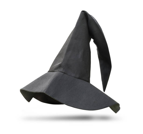 istock Halloween Witch wizard's hat isolated on white background with clipping path 1023182476