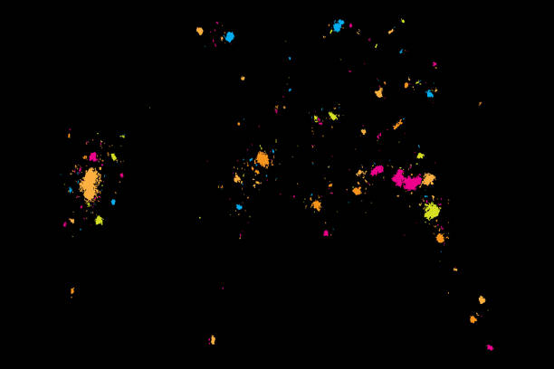 istock Colourful explosion of confetti. Grainy glitter and sprinkles. Abstract holiday illustration. Isolated on black background. Abstract textured isolated on white background. Vector. 1023201504