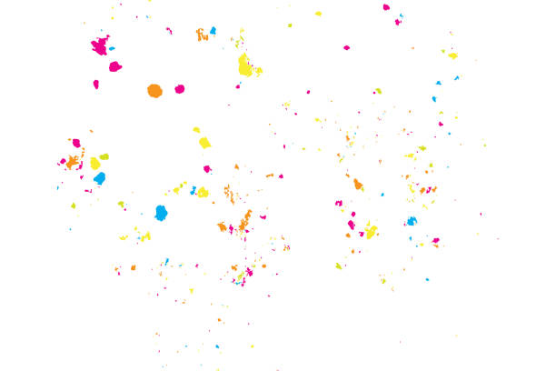 istock Paint splatter background. Colourful explosion of paints. Grainy textured holiday birthday design for greeting cards and craft paper template visuals. Vector. 1023201846