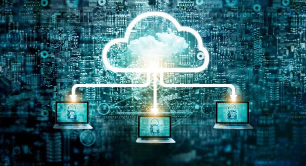 servicio de tecnología de almacenamiento diagrama red datos en estructura circuito computadora, cerradura, ciberseguridad, cadena del bloque, concepto de cloud computing la computación en nube - diagram computer network network server network security fotografías e imágenes de stock