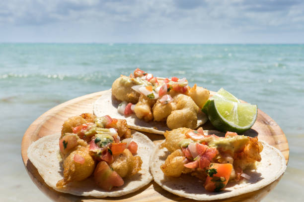 Mexican shrimp tacos