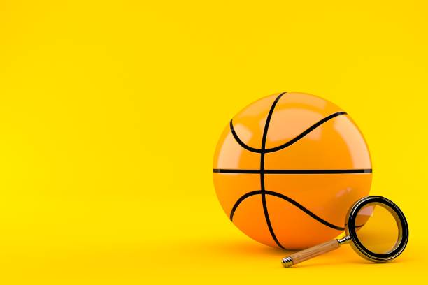 istock Basketball ball with magnifying glass 1023265388