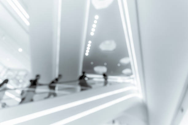blur shopping mall background with B&W color