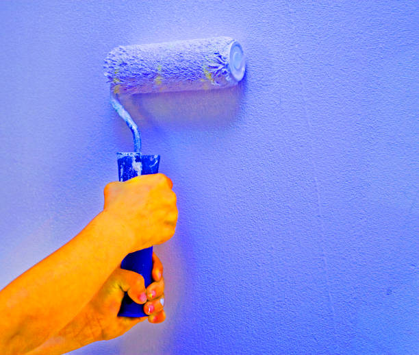 istock paint with monochrome paint on the wall 1023289050