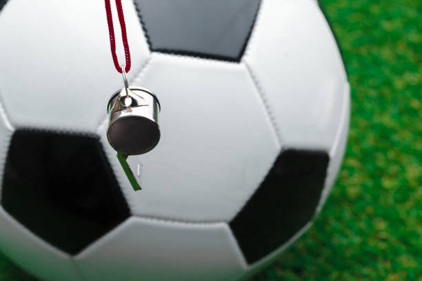 istock Football ball with whistle 1023311724