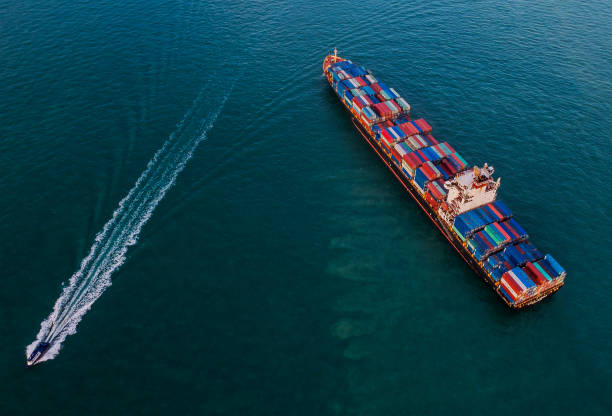 istock a cargo ship carrying multi-stack of containers in sea aerial view 1023316382