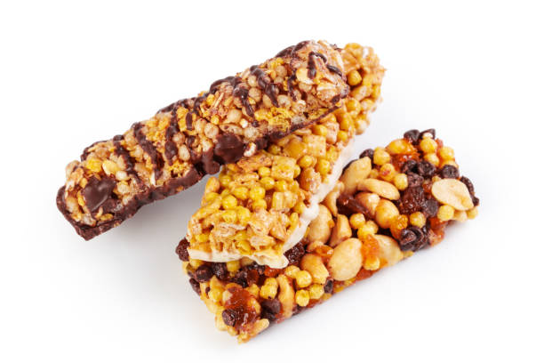 istock Healthy granola munchies on white background 1023322302