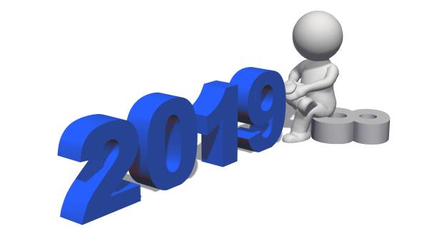 istock Year change to 2019 with 3D people 1023337768