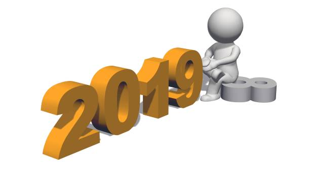 istock Year change to 2019 with 3D people 1023337778