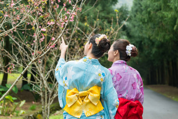 istock Back view of two young ladies sightseeing 1023343600