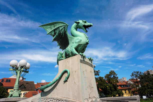 istock Dragon bridge in Ljubljana 1023344198