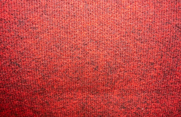 istock Closed up red floor carpet for texture and abstract background. 1023352484