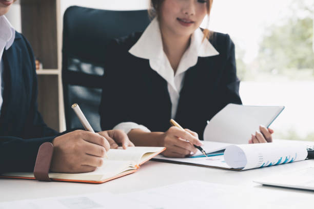 istock Startup business team colleagues meeting Planning Strategy Analysis discussing new plan financial on financial document 1023352702