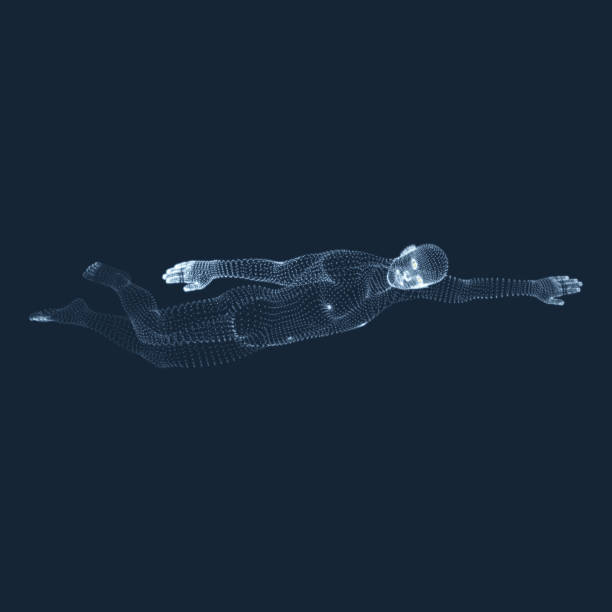 istock 3D Swimming Man. Vector Image of a Swimmer. Human Body. Sport Symbol. Design Element. 1023356804