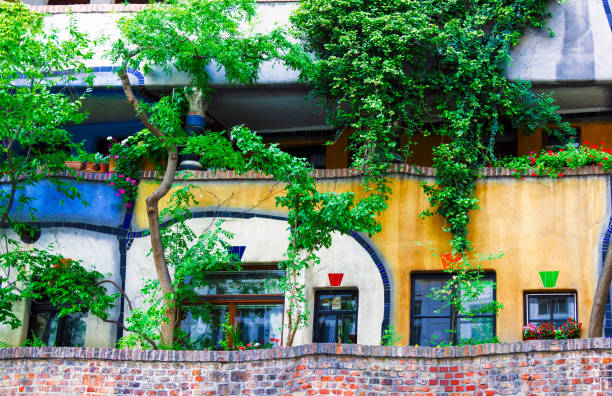 Vienna, Austria - August 02, 2017: Hundertwasser House (Hundertwasserhaus) is an famous apartment in Vienna, Austria.
