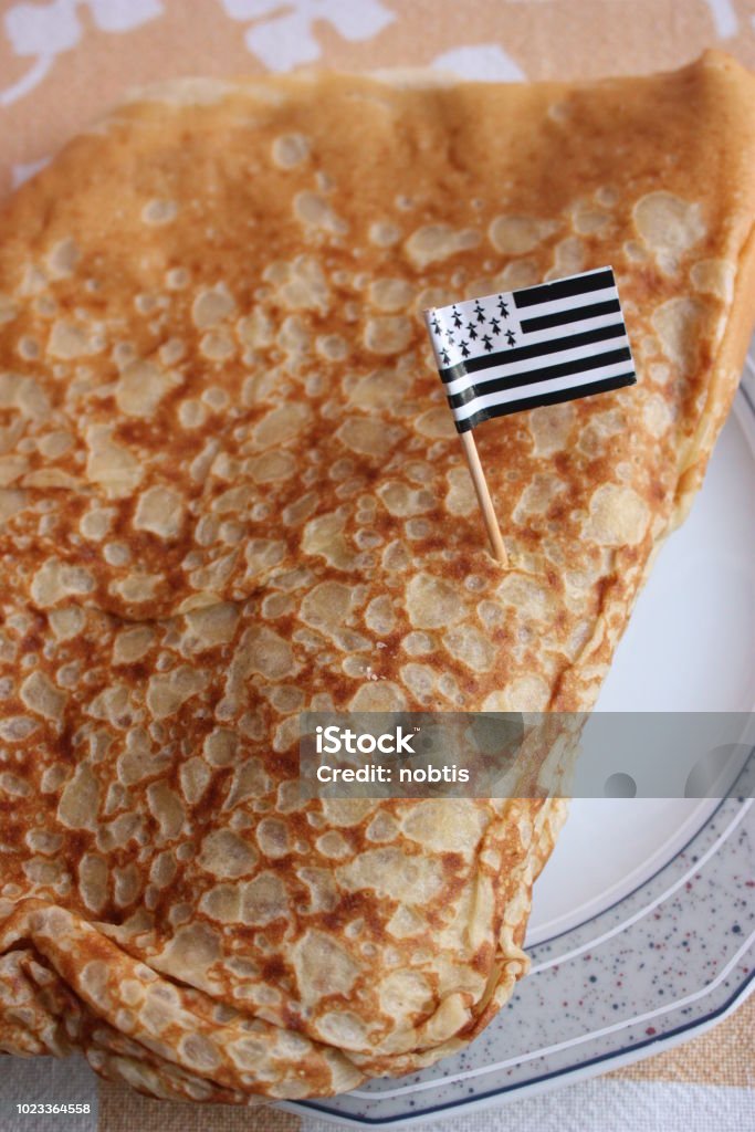 Sweet crepe Breton cuisine Baked Pastry Item Stock Photo