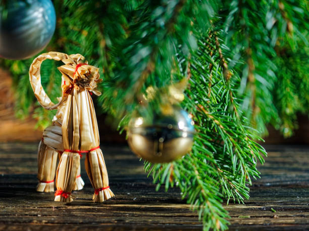 istock Yule goat under the Christmas tree 1023368284