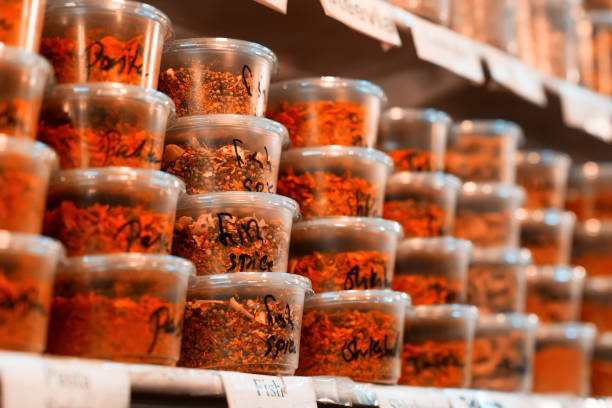istock Spices on shelves for sale in the Jerusalem Souk 1023372642