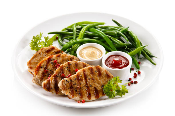 istock Grilled steak with green bean 1023384378