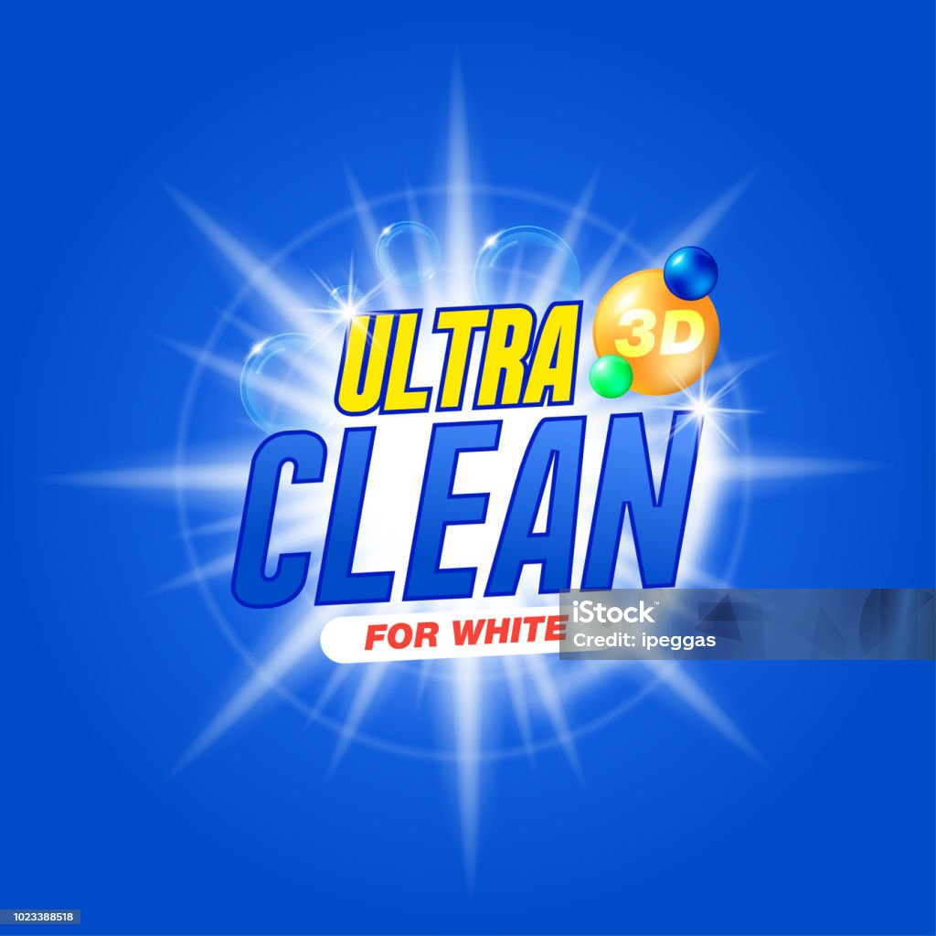 Ultra Clean Graphics Ultra Clean For White Template For Laundry Detergent Package Design For ...