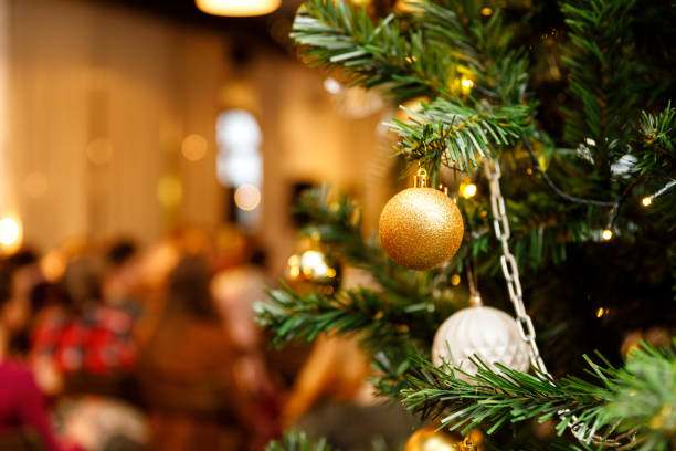 istock Decorating christmas tree, holiday christmas family dinner 1023400856