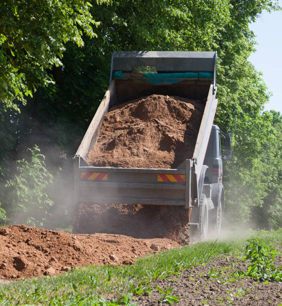 istock Reconstruction of soil road. 1023402210