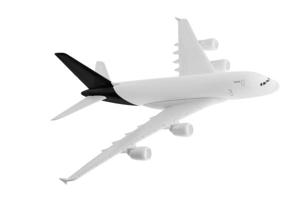 istock Airplane with black color, Isolated on white background. 1023408540