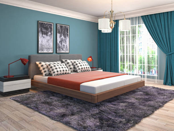 istock Bedroom interior. 3d illustration 1023418640