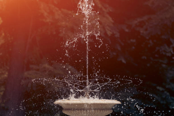 colorful picture of fontaine at summer;