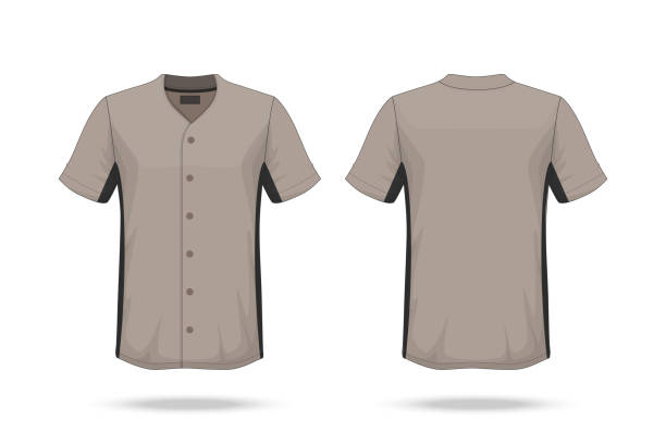 istock Specification Baseball T Shirt Mockup  isolated on white background , Blank space on the shirt for the design and placing elements or text on the shirt , blank for printing , vector illustration 1023428448