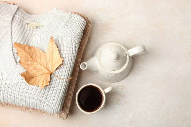 istock Warm autumn sweaters and tea 1023433310
