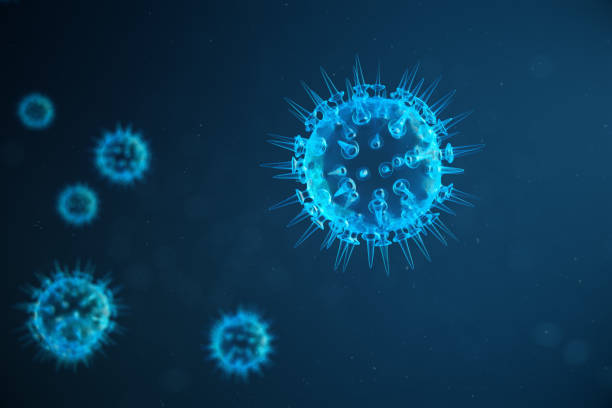 istock 3d illustration abstract viral infection causing chronic disease. Hepatitis viruses, influenza virus H1N1, Flu, cell infect organism, aids. Virus abstract background. 1023450466