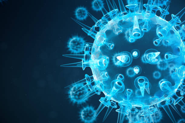 istock 3d illustration abstract viral infection causing chronic disease. Hepatitis viruses, influenza virus H1N1, Flu, cell infect organism, aids. Virus abstract background. 1023450470