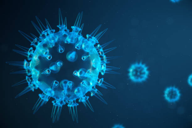 istock 3d illustration abstract viral infection causing chronic disease. Hepatitis viruses, influenza virus H1N1, Flu, cell infect organism, aids. Virus abstract background. 1023450558