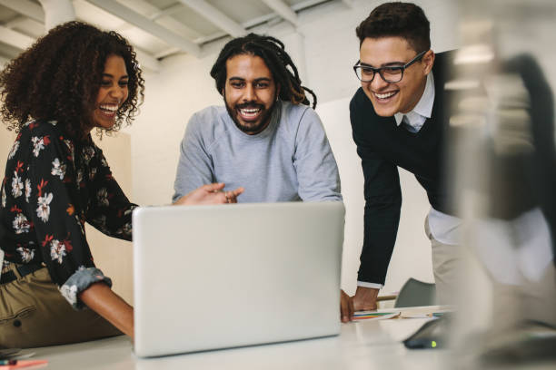 istock Business people taking a break from work  sharing lighter moments 1023456590