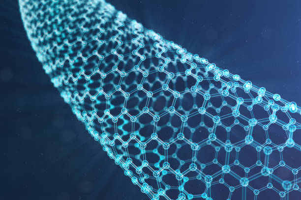 istock 3D Illustration nanotechnology, glowing hexagonal geometric form close-up, concept graphene atomic structure, concept graphene molecular structure. Science illustration 1023457044