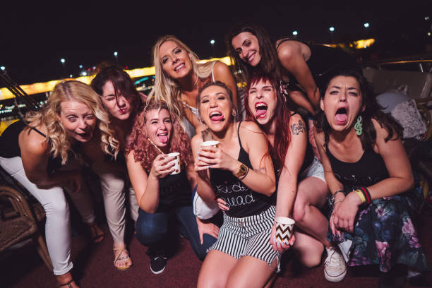 istock Ladies celebrating bachelorette party 1023462620