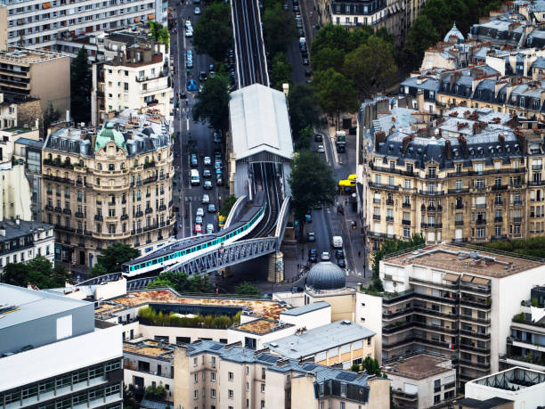 istock Paris streets and houses aerial view 1023472488