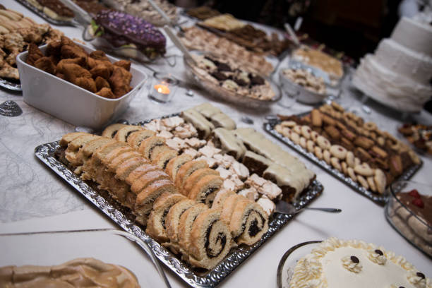 istock Wedding cakes in a wedding in the Faroe Islands 1023477238