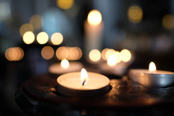 istock Tealights in the church 1023479660