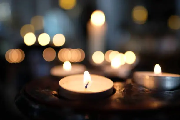 Photo of Tealights in the church