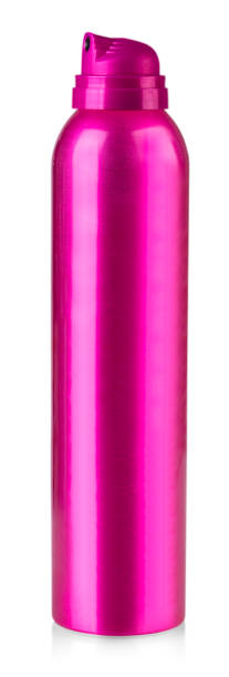 istock pink cosmetic spray bottle isolated on white background. 1023480270